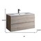Homeroots 36" Natural Wood Freestanding Bathroom Vanity With White Sink And Two Drawers 627478 - alternate 4