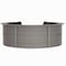Linea Italia Reception Desk 11.1 ft D X 46 in H, 11.8 ft W X Thermofused Laminate, Ash ZUD299 - alternate 1