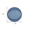 Homeroots 8' Navy Blue And Gray Round Striped Washable Indoor Outdoor Area Rug 597183 - alternate 6