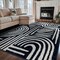 World Rug Gallery Contemporary Lines Area Rug 7 ft 10 in x 10 ft Black WR97BLACK8X10 - alternate 8