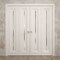 Sartodoors Sliding Closet Double Bi-fold Doors 72 x 96 inches, Ego 5014 Painted White Oak, Sturdy Tracks Mold EGO5014DBF-PWO-72x96 (4* 18x96) - alternate 4