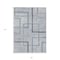 Homeroots 5' X 8' Gray Charcoal And Blue Geometric Washable Indoor Outdoor Area Rug 588339 - alternate 6