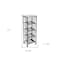 Homeroots 41in Black And Natural Metal And Wood Basket Storage Rolling Cabinet 488862 - alternate 4