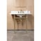 Kingston Brass 36" Carrara Marble Console Sink Set w/ Faucet in Carrara Marble White/Brushed Brass CKVPB36MBSQ7 - alternate 3