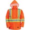 Viking Hi-Viz Safety Jacket, Polyester, Polyurethane, Class 3 Type R, Orange, XL 6323JO-XL - alternate 1
