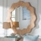 Bali & Pari Hasana Coastal Scalloped Natural Rattan Round Accent Wall Mirror 256-14155-ZORO - alternate 4