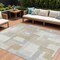 Homeroots 8' X 10' Ivory Beige And Gray Geometric Washable Indoor Outdoor Area Rug 613220 - alternate 1