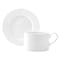 Our Table Simply White 6 Piece 3.75 Inch Porcelain Cups With Saucers Set 133040.02 - alternate 3