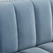 Homeroots 85" Slate Blue Velvet Sofa With Espresso Legs 543931 - alternate 7