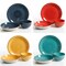 Gibson Home Gibson Color Speckle 12 Piece Mix and Match Double Bowl Dinnerware Set in 4 Assorted Colors 118379.12 - alternate 6