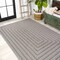 Jonathan Y Chevron Modern Concentric Squares Black/Light Gray 4 ft. x 6 ft. Indoor/Outdoor Area Rug SMB206B-4 - alternate 4
