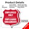 Signmission Bilingual Employees Only Shield Sign Emp, 12 inch X 12 inch, Plastic Sign, 2PK SHI-P-2PACK-12-364 - alternate 5