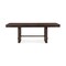 Homeroots 84" Dark Brown Wood Self-Storing Leaf Trestle Base Extension Dining Table 544748 - alternate 1