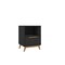 Homeroots Modern Black And Natural Flair Night Stand 389033 - alternate 1
