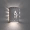Luxury Lighting Asavva 10.5 in Tall Kokopelli Ceramic Outdoor Wall Light, Paintable Textured White Bisque, 2PK (2) 410-89-WTX-ud-7-17 - alternate 1