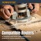 Powertec Router Brass Inlay Kit w/ Router Bushing Guide, Centering Pin & 1/8" x 1/4" Carbide Router Bit 71333 - alternate 4