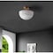 Jonathan Y Celine 11.88" 2-Light Modern Contemporary Alabaster/Iron Inverted Dome LED Semi Flush Mount, White Ma JYL1205A - alternate 8