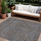 Homeroots 10' X 14' Brown And Light Blue Abstract Washable Indoor Outdoor Area Rug 599795 - alternate 1