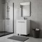 Homeroots 24" White Wood Freestanding Double Door Bathroom Vanity With Sink 478255 - alternate 4