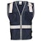 Dome75 Hi-Vis Safety Vest 2X/3X Class Non-ANSI/Enhanced Visibility , Zipper 2 Pockets, 1 Mic Tab DV1281 - alternate 1