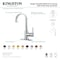 Kingston Brass One-Handle Single-Hole Bathroom Faucet with Deck Plate and Push Pop-Up Drain, Polished Nickel LS821CTLPN - alternate 4