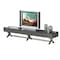 Homeroots 79in Gray Glass Cabinet Enclosed Storage Mirrored TV Stand 555125 - alternate 1