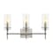 Jonathan Y Cato 21.25" 3-Light Modern Minimalist Iron/Glass LED Vanity, Nickel/Clear JYL7807B - alternate 5