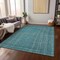 Homeroots 5' X 8' Teal Blue Gray And Brown Striped Washable Indoor Outdoor Area Rug 597434 - alternate 7