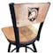 Holland Bar Stool Co 25" Blk Wrnkl US Military Academy ARMY Swivel Bar Stool, Engraved Back L03825BWMedMplAUSMilAMedMpl - alternate 1
