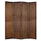 Homeroots 84" Brown Wood Folding Four Panel Screen Room Divider 274907 - alternate 2