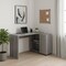 Homeroots 46" Gray L Shape Computer Desk With Two Drawers 333481 - alternate 5