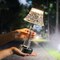 Jonathan Y Madelyn 11.5" Bohemian Classic Acrylic Rechargeable Integrated Portable LED Table Lamp, Clear/Chrome JYL7107A - alternate 11