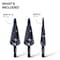 Klein Tools Step Drill Bit Set, Quick-Release, Straight, Double Fluted, 3-Piece QRST2S - alternate 4
