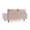Homeroots 69" Beige Velvet Sofa With Dark Brown Legs 543717 - alternate 13