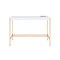Homeroots 42" White and Gold Writing Desk 491504 - alternate 1