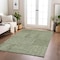 Homeroots 5' X 8' Olive Green And Ivory Geometric Washable Indoor Outdoor Area Rug 600763 - alternate 7