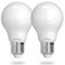 Bulbrite 9 Watt LED A19 Light Bulbs, Warm Dimming 3000K Soft White, 1800K Candlelight, 800 Lumens, 2PK 862884 - alternate 1