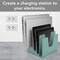 Acrimet 5 Section Incline File Sorter Desk Organizer Rack for Office Desktop Plastic Solid Green 225.6 - alternate 8