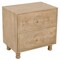 Homeroots 24" Beige Solid Wood Distressed Carved Scrollwork Two Drawer Nightstand 555404 - alternate 6