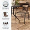 Flash Furniture Round Table Set, Aluminum, Glass, Metal, Plastic, Rattan, Clear TLH-087RD-037BN2-GG - alternate 15