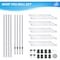 Whitmor Simple Deluxe 5-Tier Storage Shelves, 35.83in W x 13.98in D x 71.7in H Wire Metal Shelving Unit, 12 HKSHLF72361405C - alternate 5
