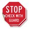 Signmission Stop Check with Guard, 4 inch X 4 inch, Vinyl Decal, 2PK OC-D-2PACK-4-248 - alternate 1