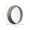 Homeroots 28in Natural and Brown Round Wood Indoor Outdoor Tray With Handles 376023 - alternate 7
