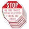Signmission Stop No Thru Traffic During Helicop, 6 inch X 6 inch, Vinyl Decal, 5PK OC-D-5PACK-6-210 - alternate 1
