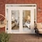Vdomdoors Front Exterior Prehung Metal-Plastic Double Doors Clear Glass / MANUX 8666 White Silk / Office Comm MANUX8666DEXD-WS-W14+72+14xH80+14-LH-I - alternate 2