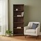 Homeroots 71" Brown Wood Four Tier Etagere Bookcase 568309 - alternate 6
