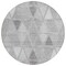 Homeroots 8' Gray Silver And Ivory Round Geometric Washable Indoor Outdoor Area Rug 583048 - alternate 6
