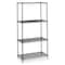 Safco Wire Shelving Unit, 24"D x 36"W x 72"H, 4 Shelves, Black, Width: 36" 5288BL - alternate 1