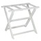 Homeroots Earth Friendly White Folding Luggage Rack With White Straps 383089 - alternate 1