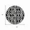 Homeroots 8' Black And Gray Round Abstract Washable Indoor Outdoor Area Rug 614127 - alternate 9